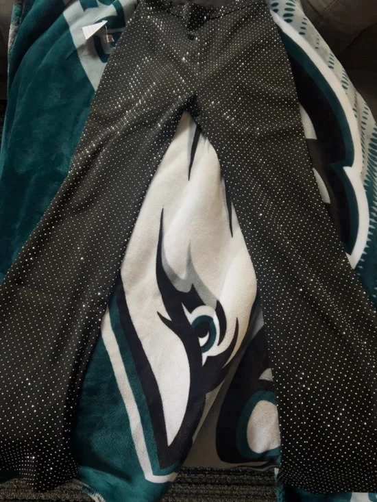 Nadine Merabi Rhinestone Kira Black Pants XS - Picture 3 of 3